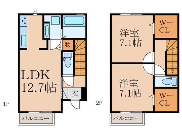 D-ROOM守恒　B棟の物件間取画像